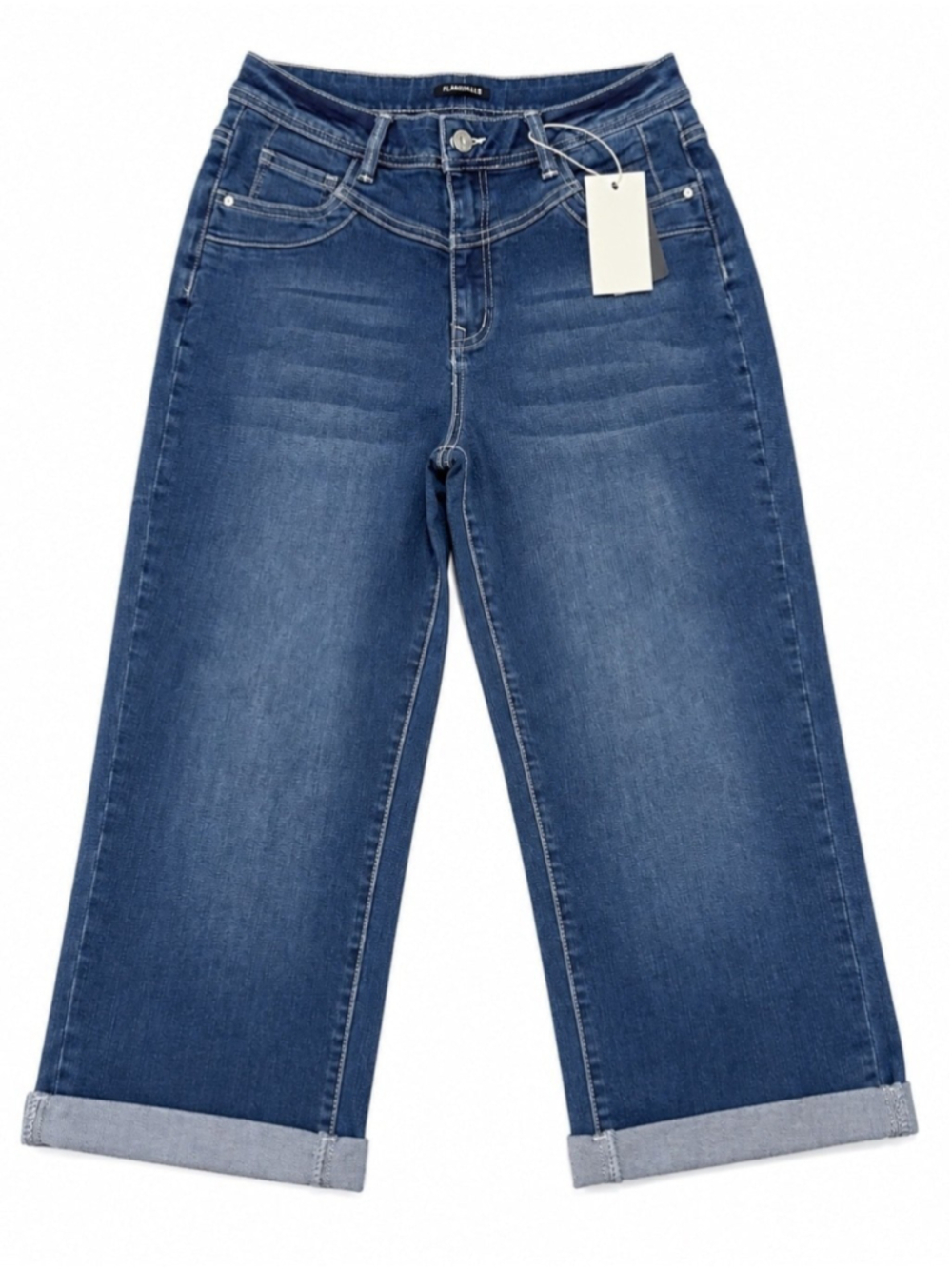 Flamingals stretchy denim Capri jeans size M FG15-44